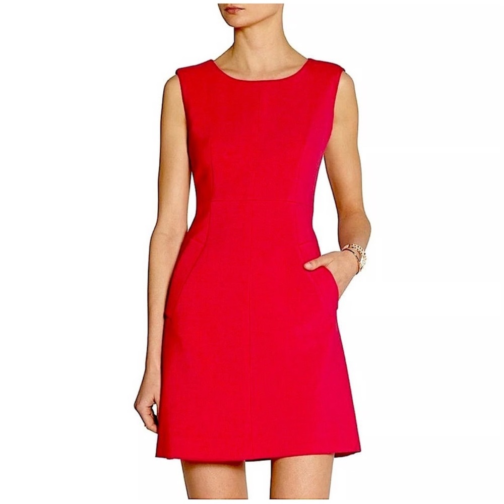 Diane Von Furstenberg Capreena Mini Sheath  Short Dress, Pink Red spice, size 6